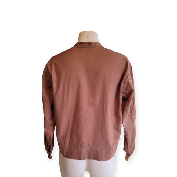 Everlane The Silky Cotton Split-Neck Blouse in 0 | 100% Cotton | Spring | Office - Picture 9 of 15